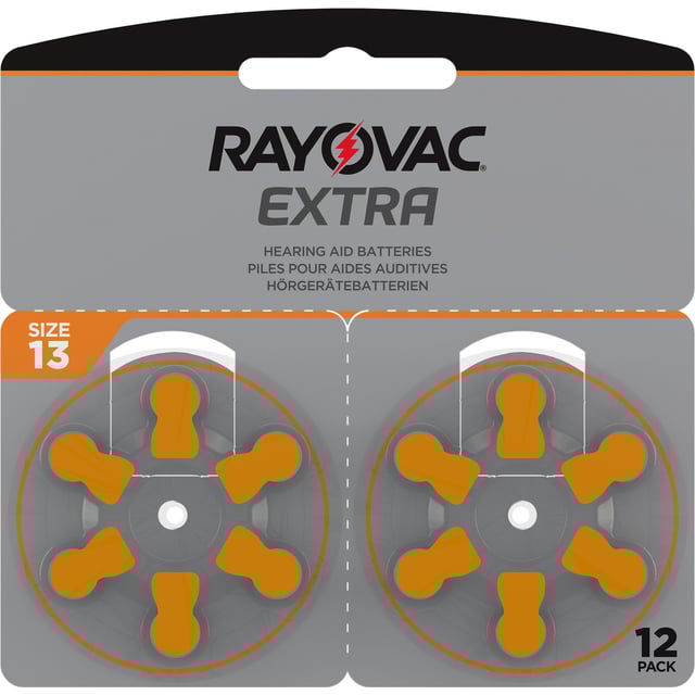 Rayovac Extra Hörapparatsbatterier 13 Orange 12 st