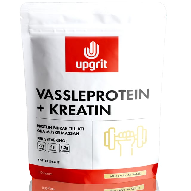 Upgrit Vassleprotein + Kreatin Vanilj 1100gram