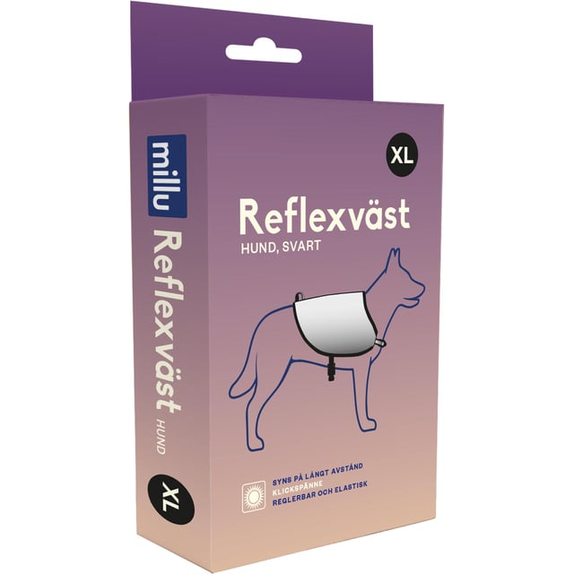 Millu Reflexväst Hund Svart XL