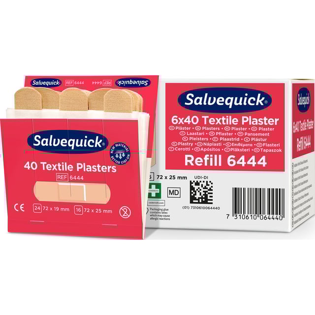 Salvequick Textilplåster Refill 6 x 40 plåster