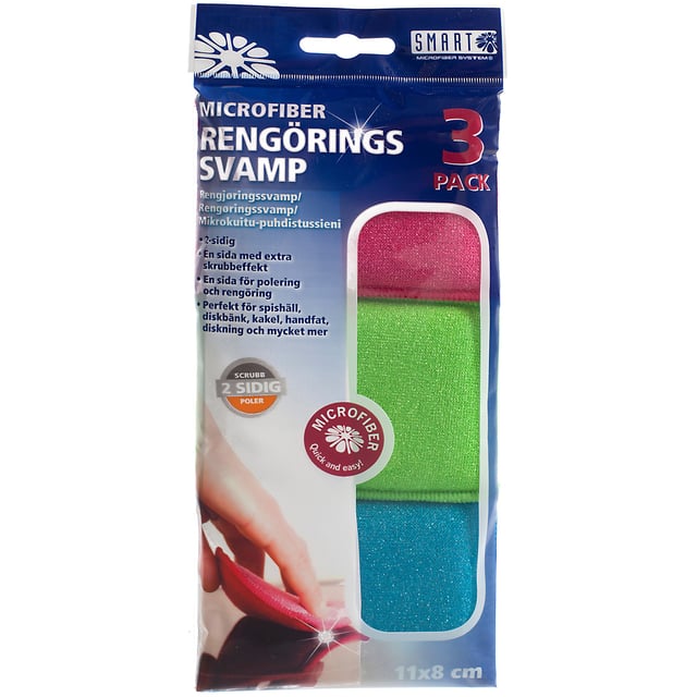 Smart Microfiber Microfiber Rengöringssvamp 3 st