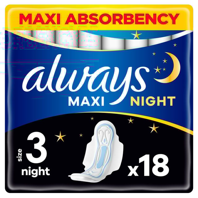 Always Maxi Size 3 Night  18 st