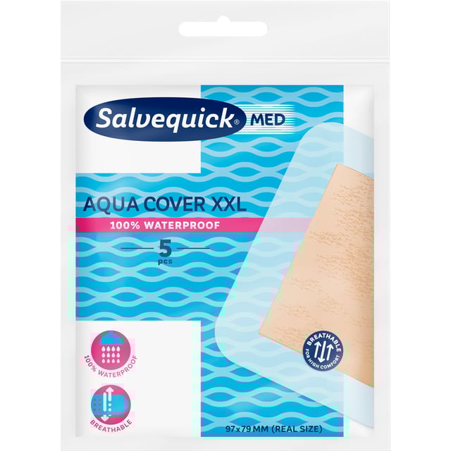 Salvequick Plåster med aqua cover XXL 5 st
