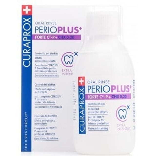 Curaprox PERIOPLUS+ Forte Munskölj 0,20% CHX 200 ml