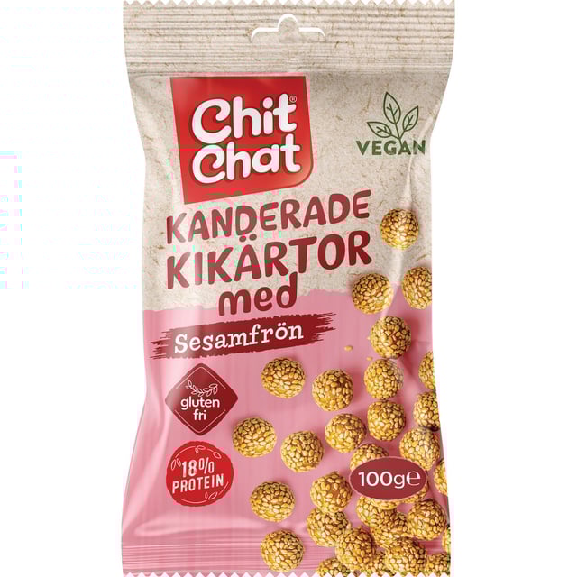 Chit Chat Kanderade Kikärtor med Sesamfrön 100 g