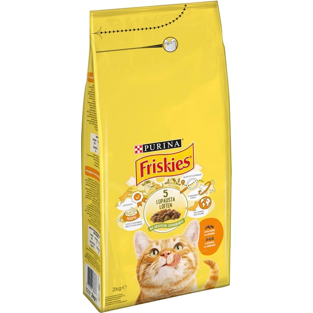 Purina Friskies Torrfoder Kyckling, Lever, Grönsaker 2 Kg