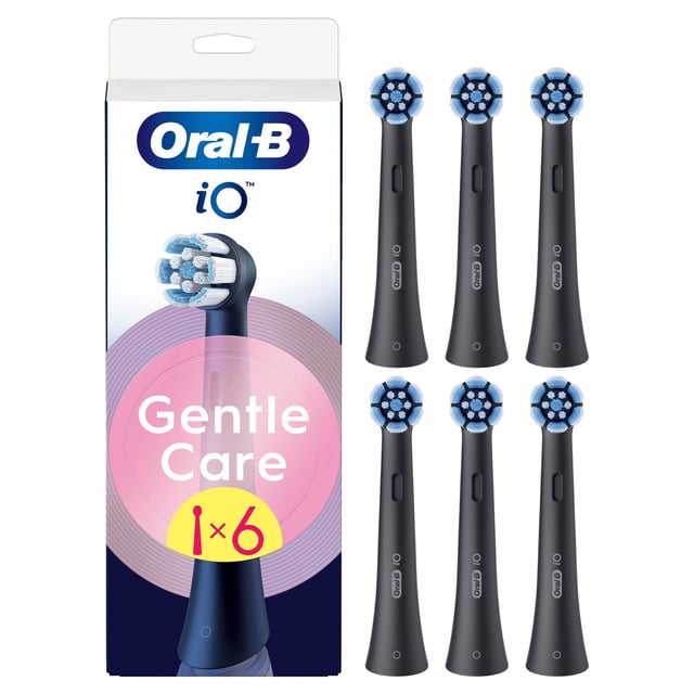 Oral-B iO Gentle Care Tandborsthuvuden Svart 6 st