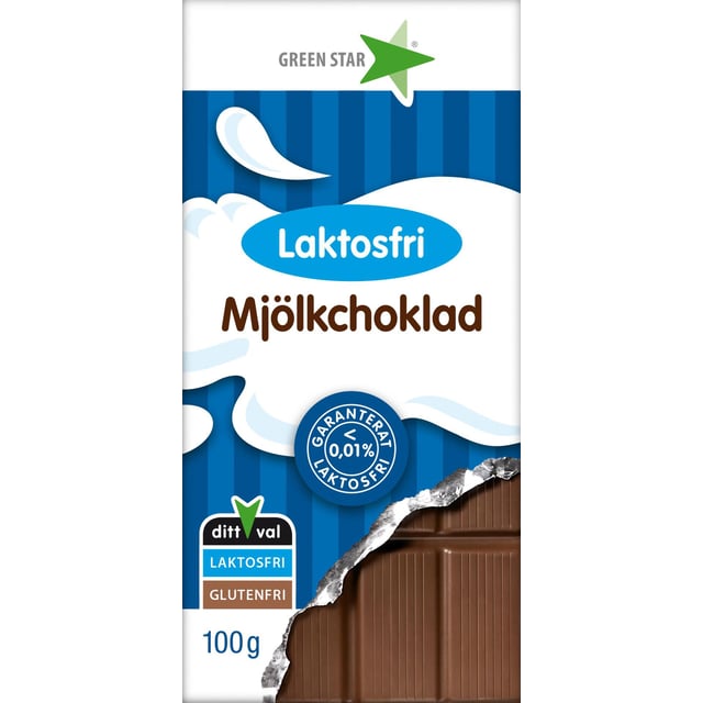 Green Star Mjölkchocklad laktosfri 100g