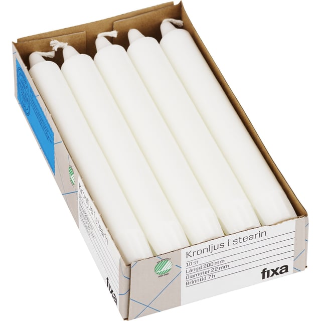 Fixa Kronljus Vit 10 st