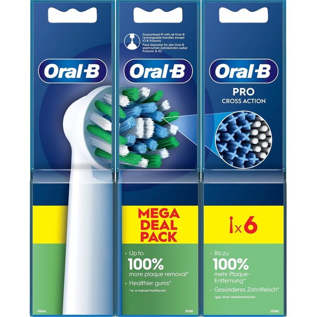 Oral-B Cross Action borsthuvuden 6 st