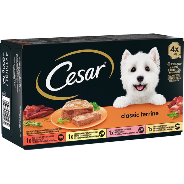 Cesar Classic Hundmat Våtfoder 600 g