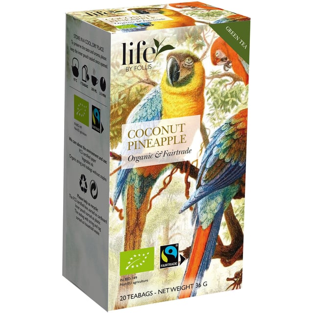 life BY FOLLIS Organic Tea Kokos & Ananas 20 tepåsar