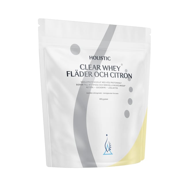 Holistic Clear Whey vassleproteinisolat fläder och citron 400g