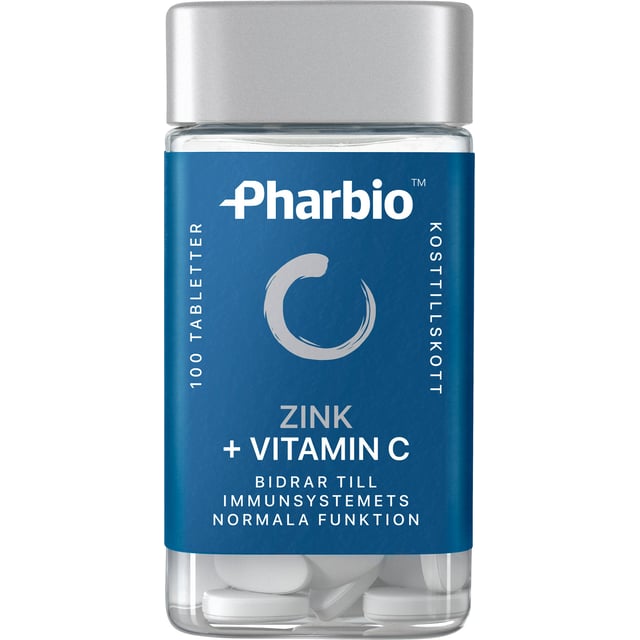 Pharbio Zink + Vitamin C 100 tabletter