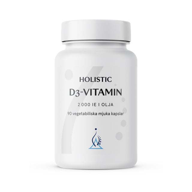 Holistic D3-vitamin 2000 IE (50 µg) i kokosolja 90 vegetabiliska kapslar