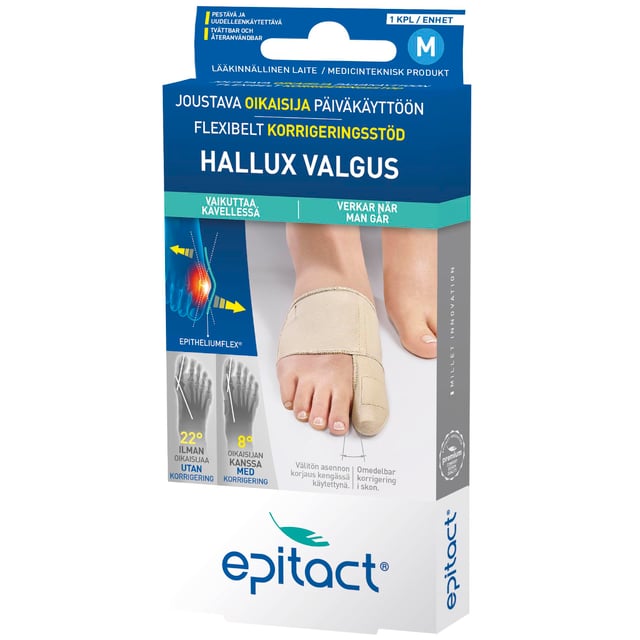 Epitact Hallux Valgus Flexibelt Korrigeringsstöd M