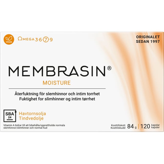 Membrasin Vid Torra Slemhinnor 120 kapslar