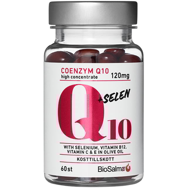 BioSalma Q10 Coenzyme 120mg + Selen 60 kapslar