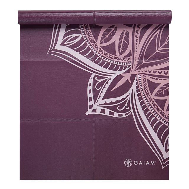 GAIAM Foldable Cranberry Point Yoga Mat 2mm Printed
