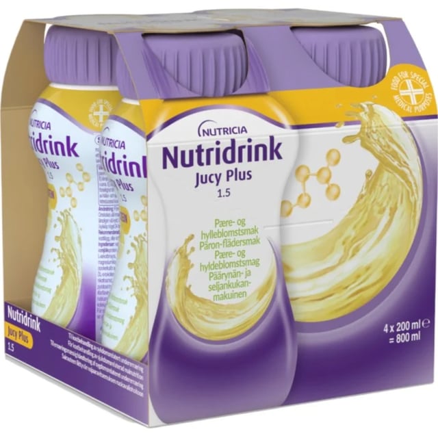 Nutridrink Jucy Plus Päron-Fläder 4x200 ml