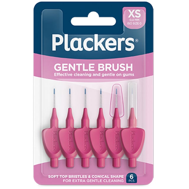 Plackers Gentle Brush Skonsam Mellanrumsborste Rosa XXS (0,4 mm) 6 st