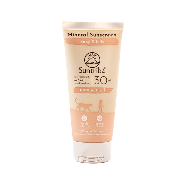 Suntribe All Natural Mineral KIDS Vanilla Sunscreen SPF30 100ml
