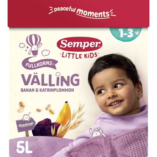 Semper Fullkornsvälling banan & katrinplommon 1-3 år 5 liter