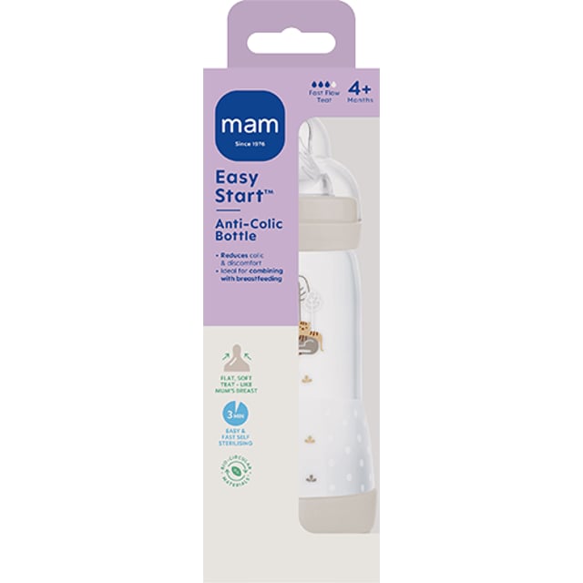 MAM Easy Start Anti-Colic Nappflaska 4+ Månader 320 ml - Olika färger