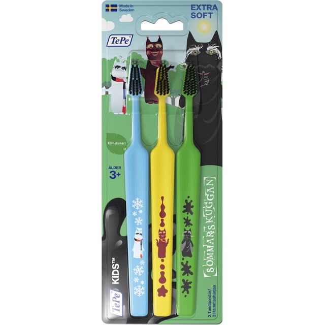 TePe Kids Sommarskuggan Extra Soft Tandborstar 3 st