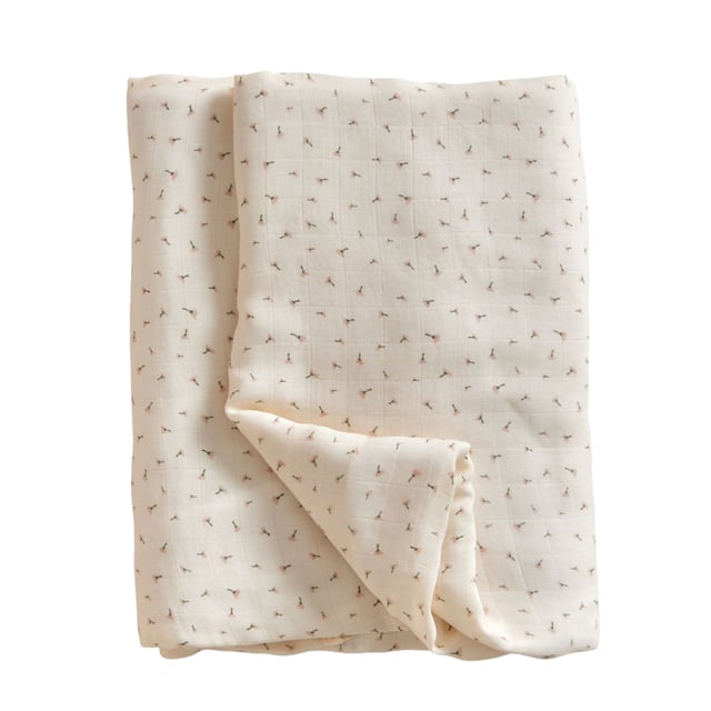 Jack o Juno Poppy in Bloom Muslin Blanket 1 st