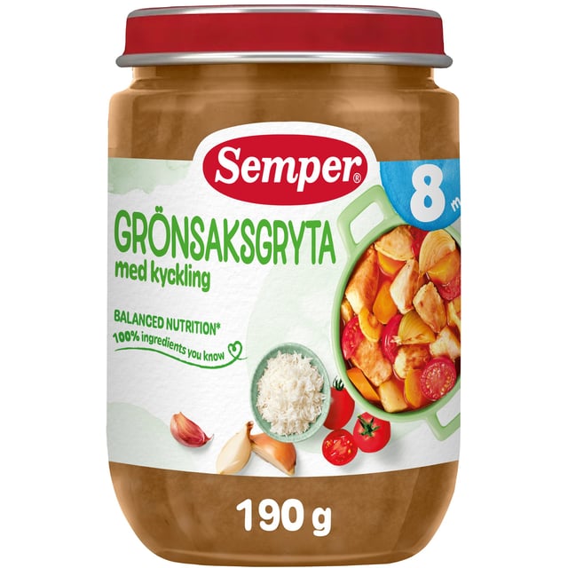 Semper Grönsaksgryta med kyckling 190 g