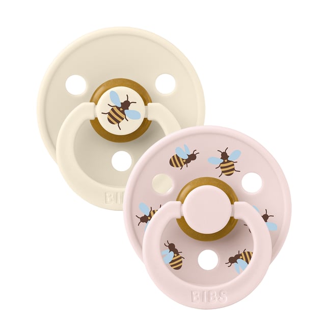 BIBS Studio Colour Bumblebee Latex 0+ månader Size 1 Ivory Mix 2 st