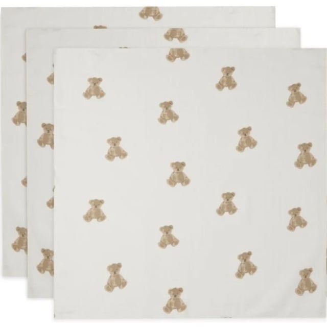 Jollein Muslinfilt 70x70cm Teddy Bear 3-pack