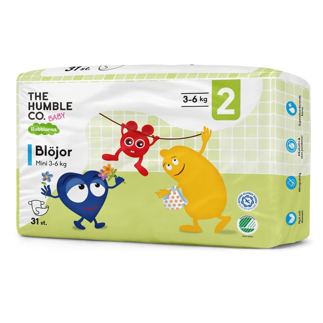 Babblarna Blöja Storlek 2 Mini 3–6 kg