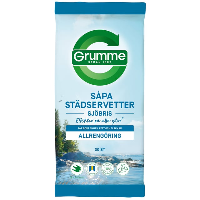 Grumme Såpa Städservetter Sjöbris 30 st
