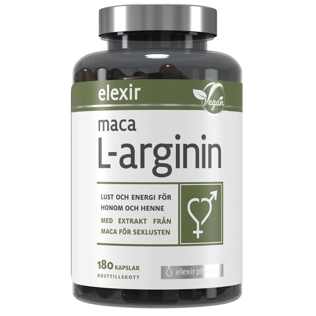 Elexir Pharma Maca L-arginin 180 kapslar