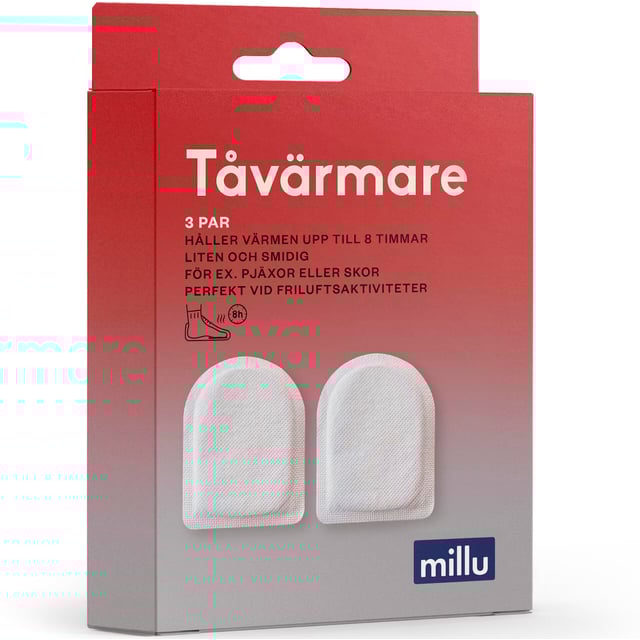 Millu Tåvärmare 3 par