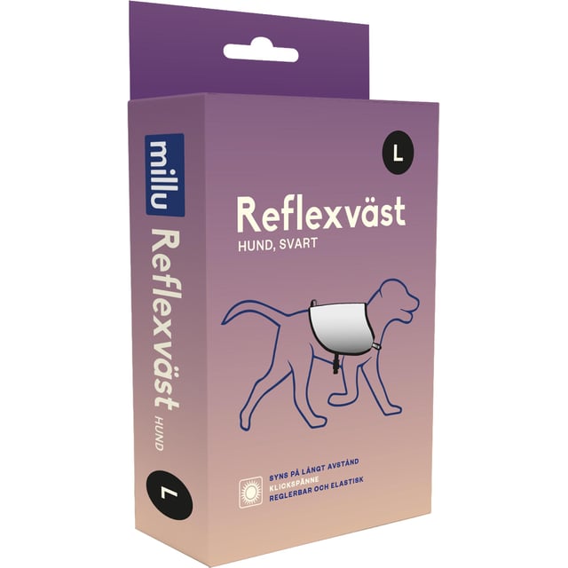 Millu Reflexväst Hund Svart L