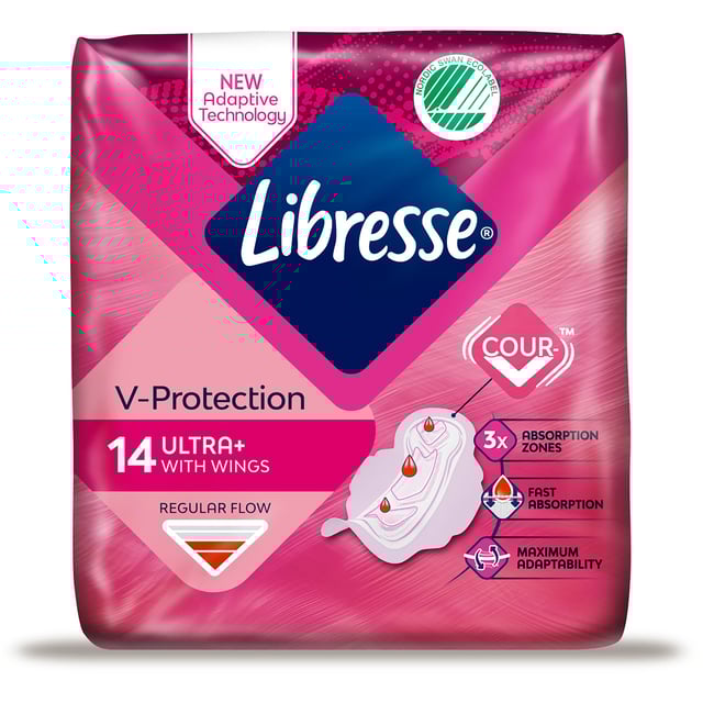 Libresse Freshness & Protection Ultra+ Wings Binda 14 st