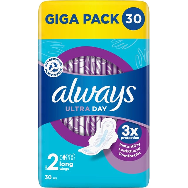 Always Ultra Day Bindor Long Storlek 2 med vingar 30 st