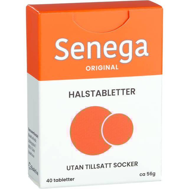 Senega Halstabletter 40 st