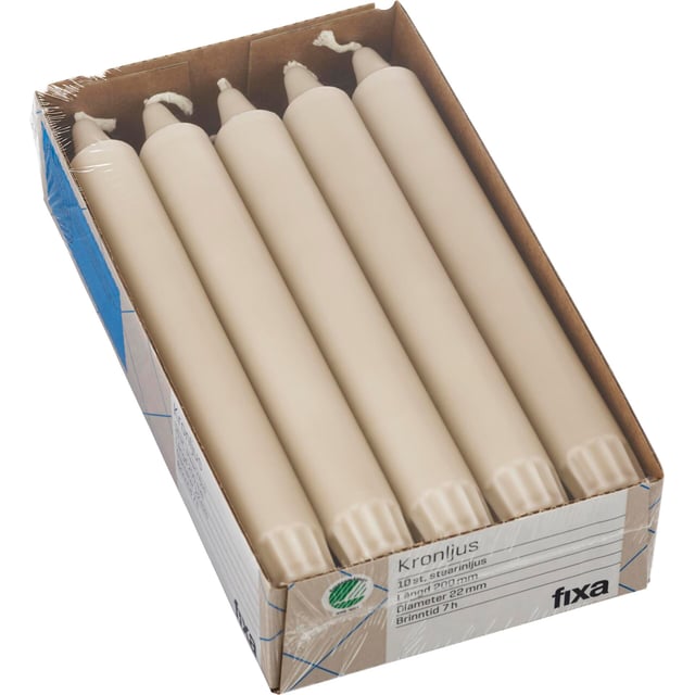 Fixa Kronljus Beige 10 st