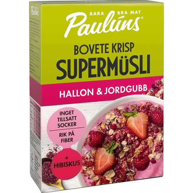 Paulúns Müsli med Hallon och Jordgubb 400 g