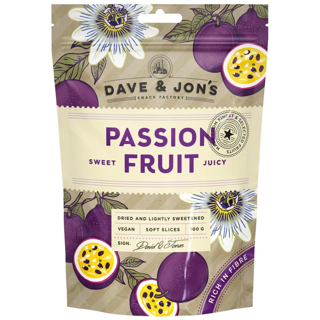 Dave & Jon´s Torkad Passionsfrukt 100 g