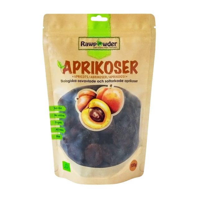 Rawpowder Soltorkade Aprikoser 300g EKO