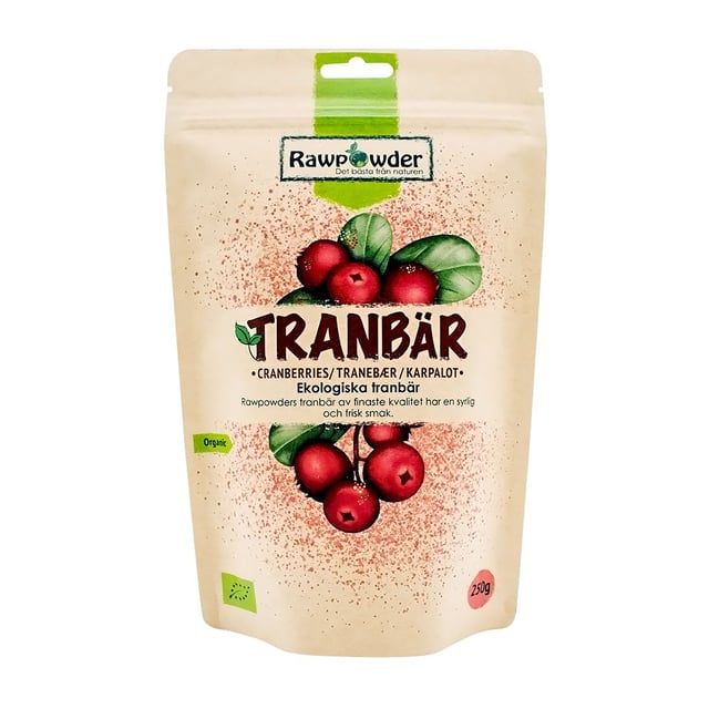 Rawpowder Tranbär Torkade 250 g