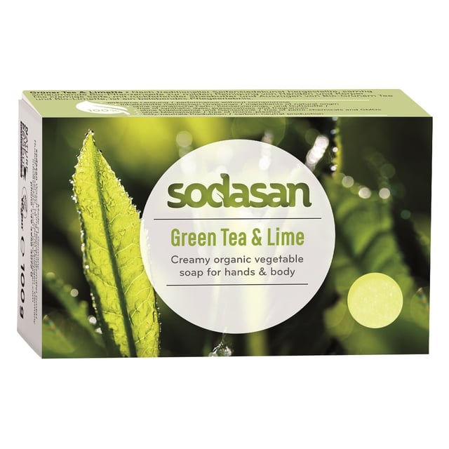 Sodasan Grönt Te & Lime Tvål 100 g