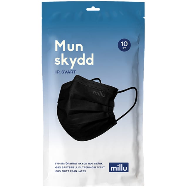 Millu Munskydd IIR Svart 10 st