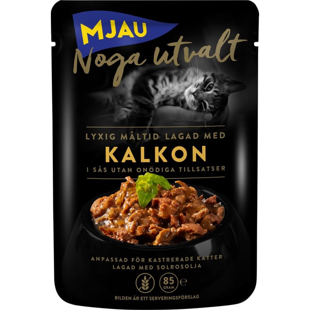 Mjau Noga Utvalt Kalkon i Sås 85 g