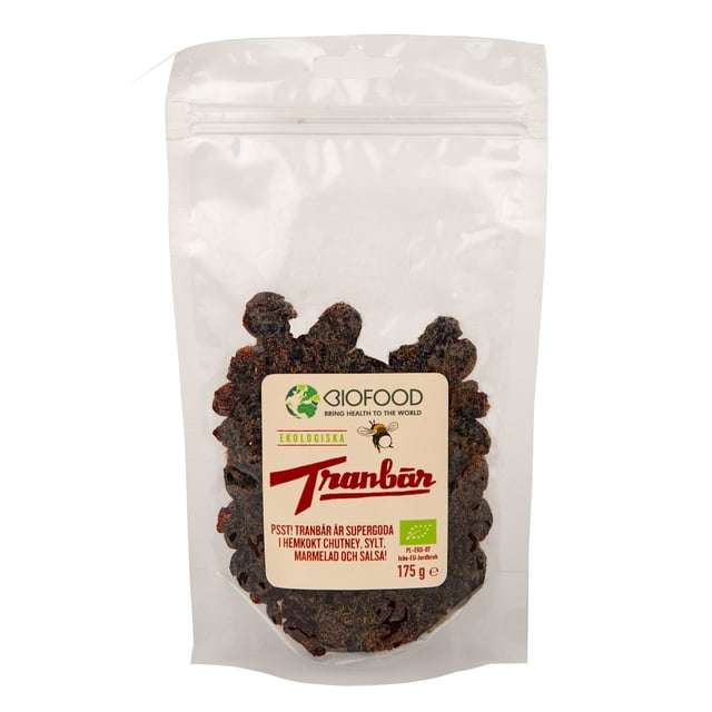 Biofood Ekologiska Tranbär 180g